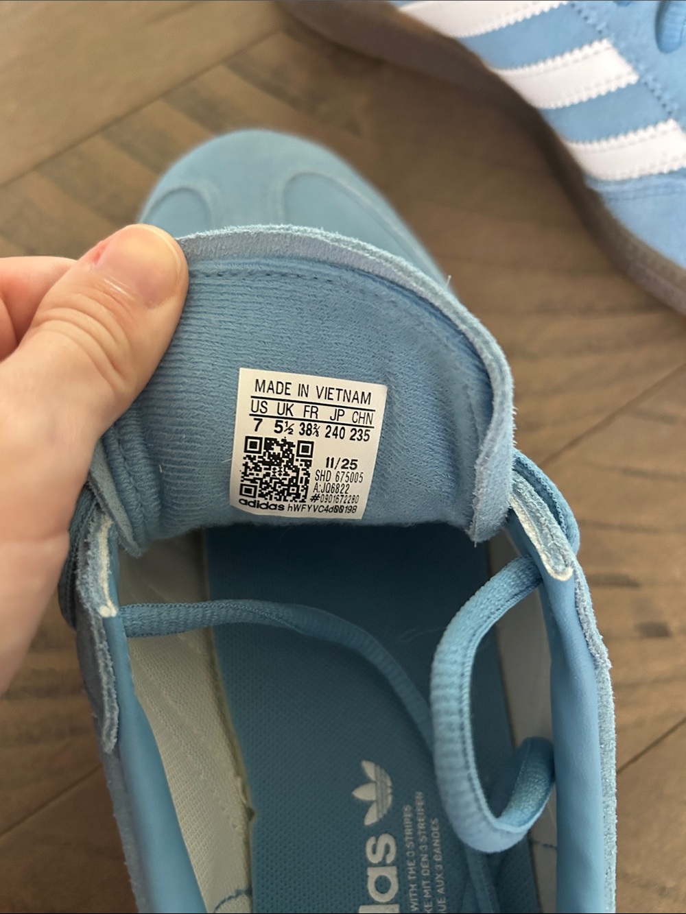 addidas Spezial Suede Sneakers in Sky Blue & White - Picture 2 of 6